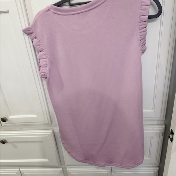 Lilac Ruffle Sleeve Tee - Picture 3 of 3